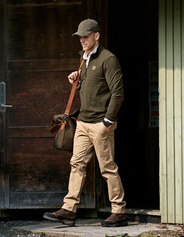 Harkila Fyrr Pullover in Willow Green – Fleece-Pullover