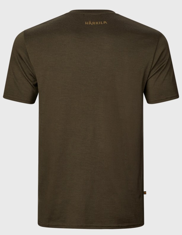 Harkila Game Willow Green Stag T-Shirt, 80 % Wolle