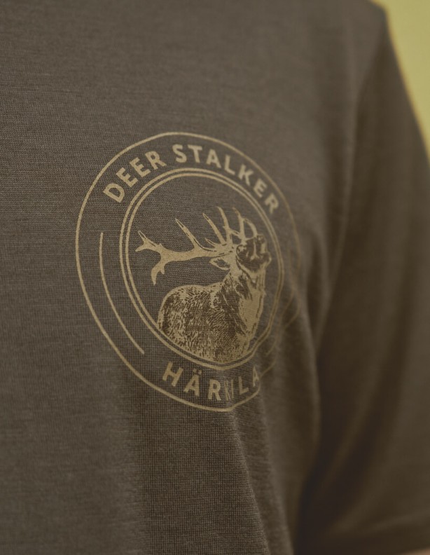 Tričko Harkila Game Willow Green Stag, 80 % vlna