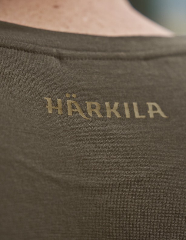 Tričko Harkila Game Willow Green Stag, 80 % vlna