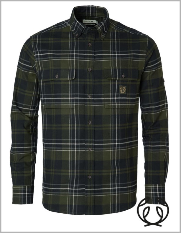 Chemise Chevalier Heron vert octobre, 100 % coton