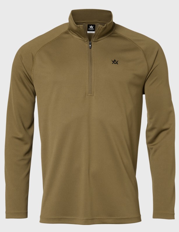Funkční tričko Alaska CoolDry Ms Half-Zip Top Gravel