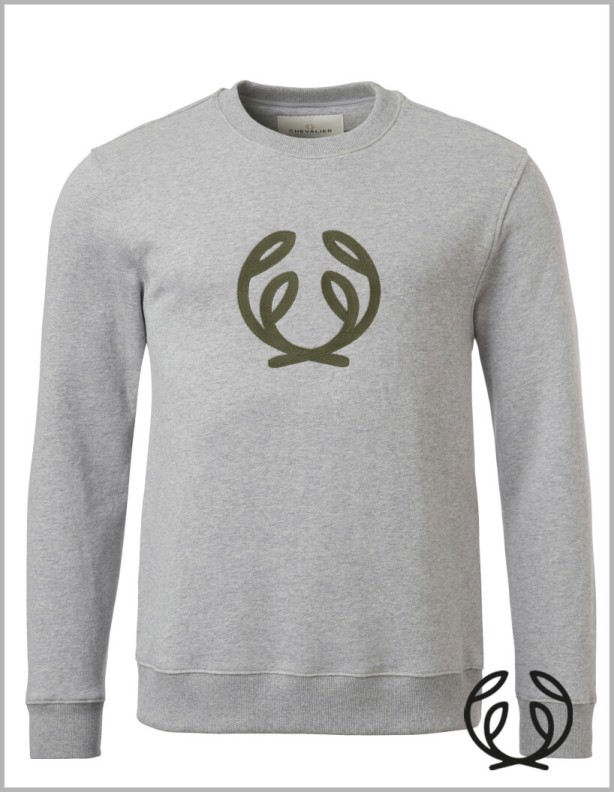 Chevalier Symbol Sweatshirt Grey Melange – teplá mikina ze 100% bavlny