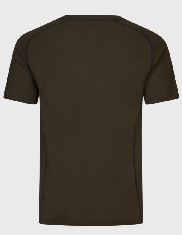 Футболка Seeland Apex Merino, сосново-зелёного цвета, 35 % шерсть