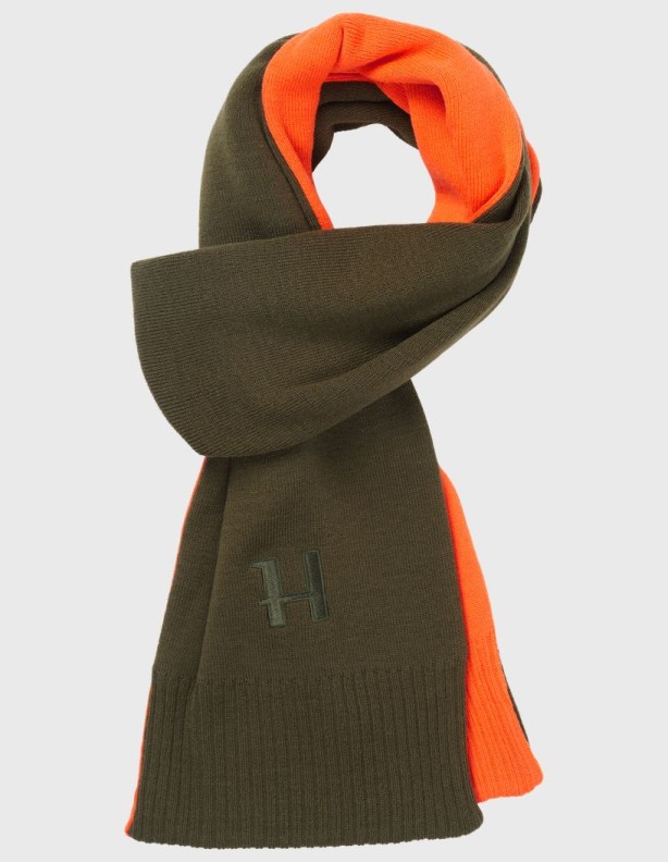 Harkila Oboustranný šátek Willow green Orange