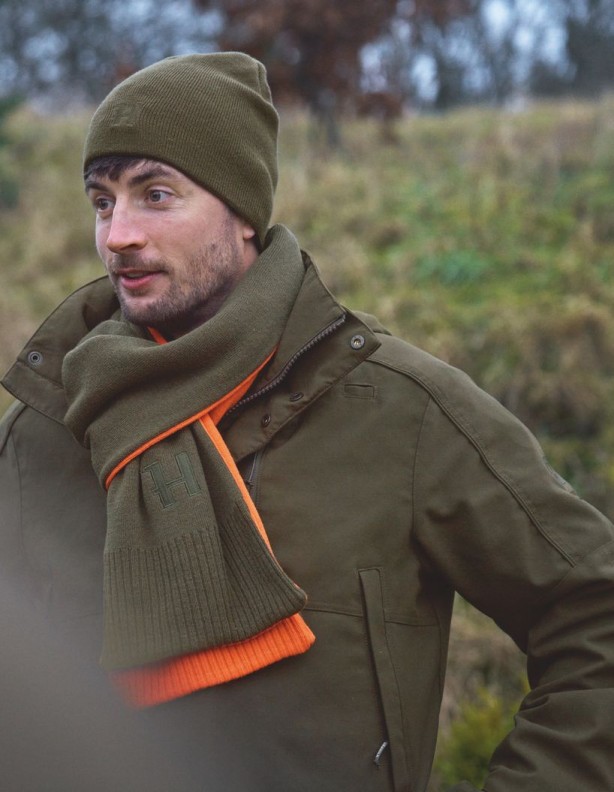 Harkila Oboustranný šátek Willow green Orange