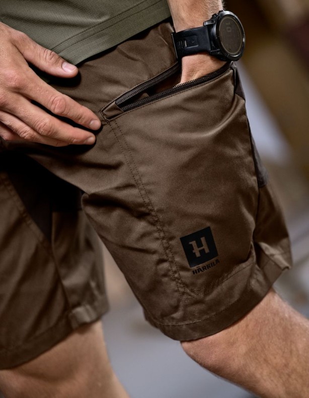 Harkila Fjell Shorts Dark earth Shadow brown – odolné letní šortky