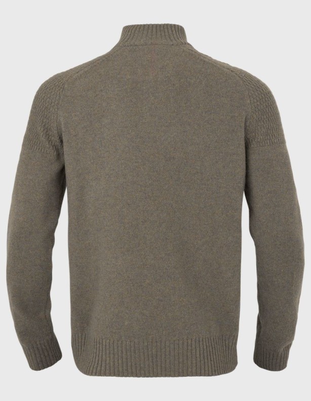 Harkila Vincent Merino Half Zip Pullover Dark Sand, Pullover aus 100 % Wolle