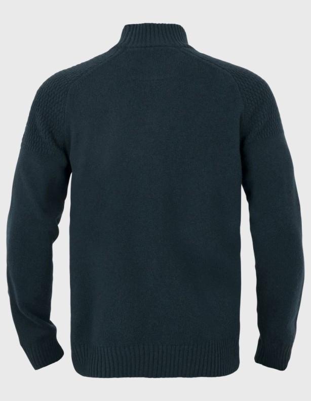Harkila Vincent Merino Half Zip Pullover, dunkelblau, Pullover aus 100 % Wolle