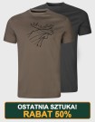Letní trička grafická 2-pack hnědá granit / phantom VELKÁ VELIKOST!