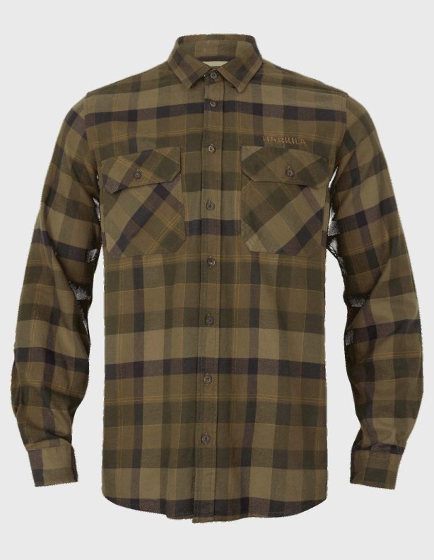 Harkila Asmund Beech green check, 100 % bavlna