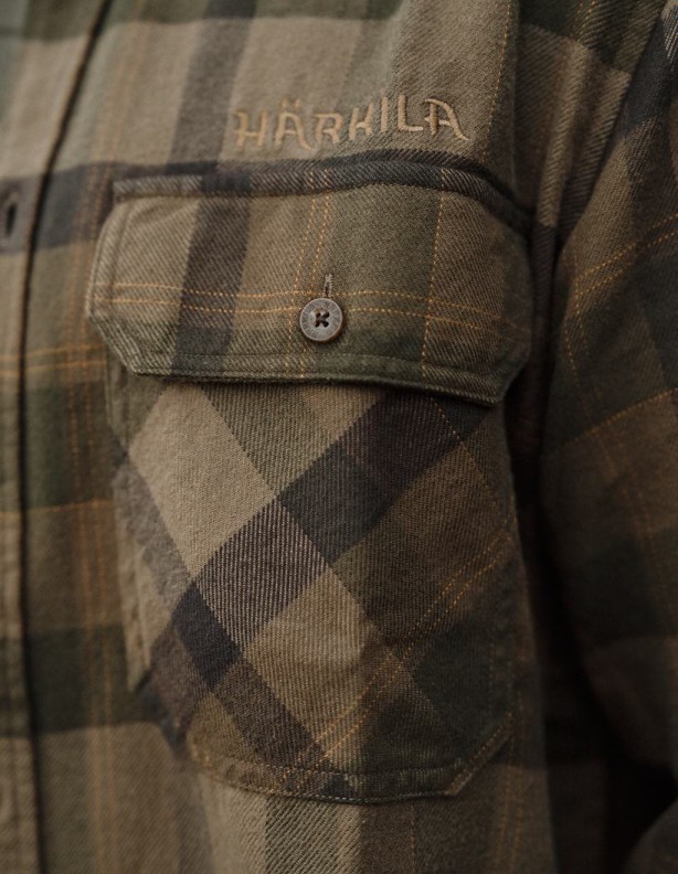 Harkila Asmund Beech green check, 100 % bavlna