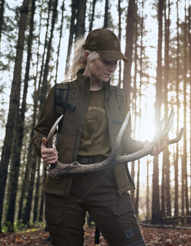 T-shirt pour femme Härkila Stag Badge avec un cerf