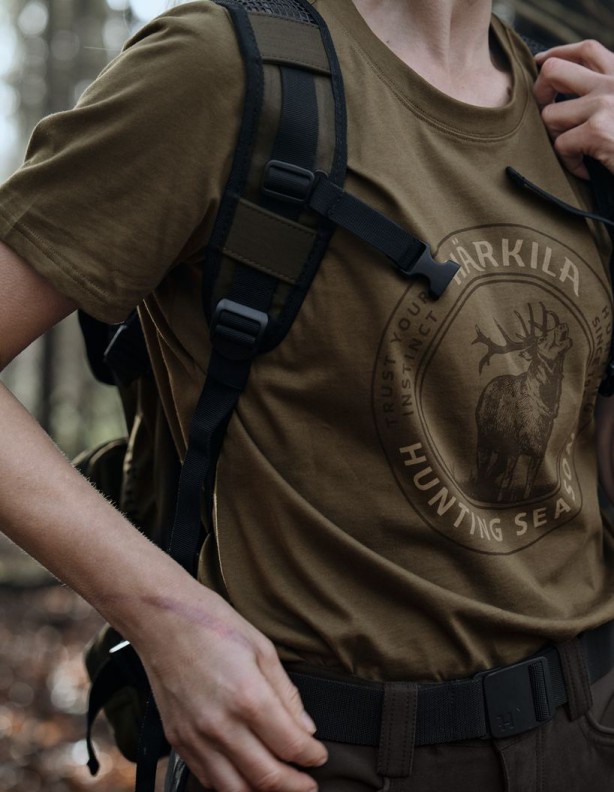 T-shirt pour femme Härkila Stag Badge avec un cerf