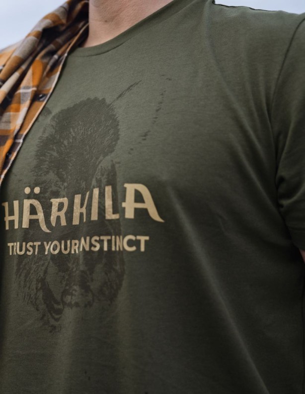 T-shirt Härkila Wildboar Logo – t-shirt de chasse pour homme