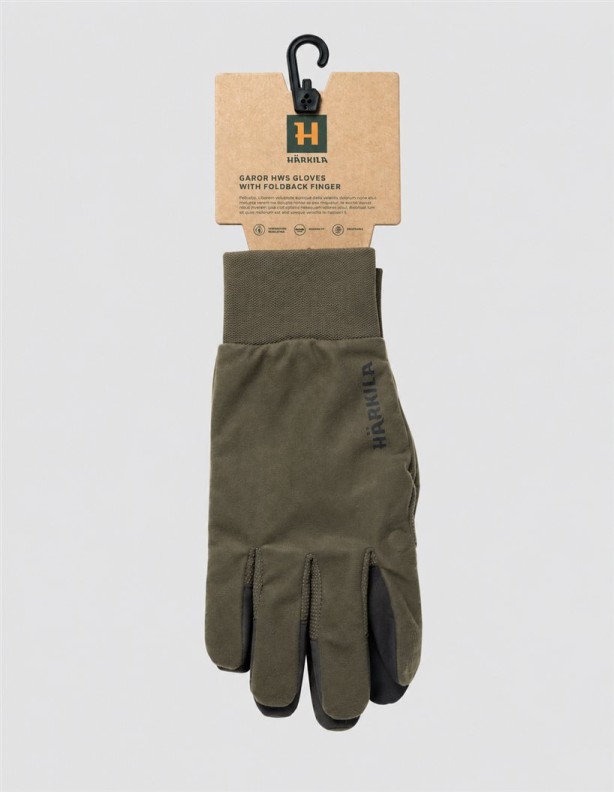 Härkila Garor HWS Hunting Green Handschuhe – Vorderseite der Verpackung.