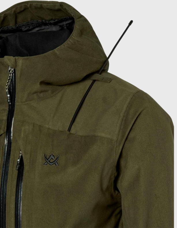Jacke Alaska1795 Extreme Lite – Detailansicht der Funkgerätetasche und der Antennenhalterung.