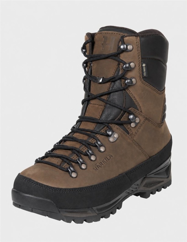 Buty Harkila Saxnas Hi Dark Brown - widok pod kątem.