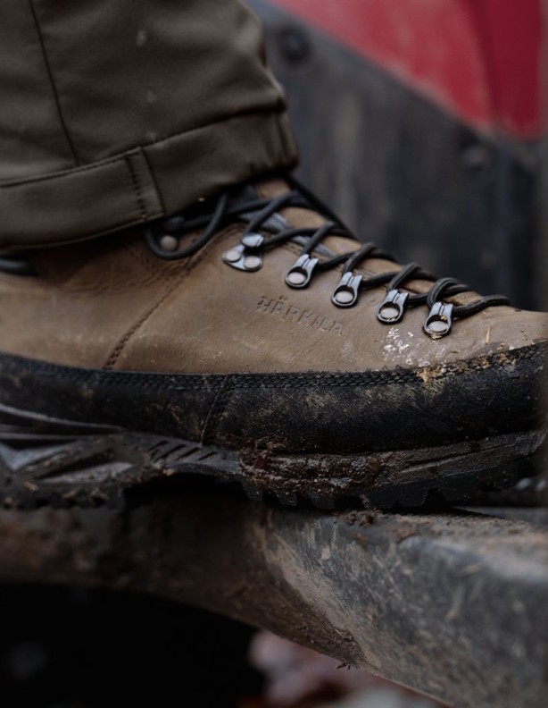 Topánky Härkila Saxnäs Hi Dark Brown – poľovnícke | DoLasu