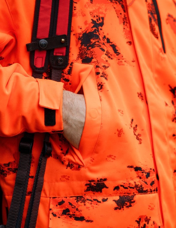 Harkila Wildboar Pro Blaze Camo Jacket - Pocket and Cuff Details