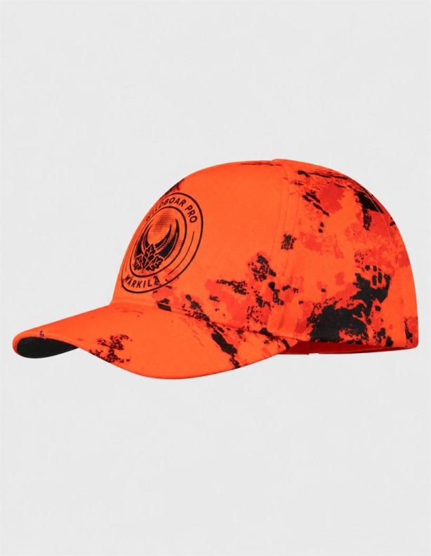 Čiapka s LED svetlom Harkila Wildboar Pro Blaze Camo – pohľad z boku.