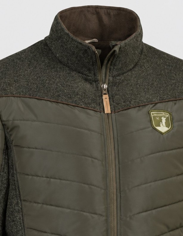 Percussion Hybrid Alaska - high collar and embroidered patch on the chest.