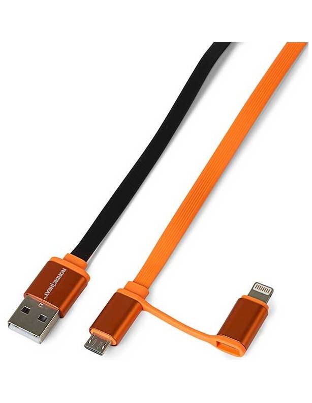 Kabel USB 2 w 1 do ładowania telefonu z powerbanka