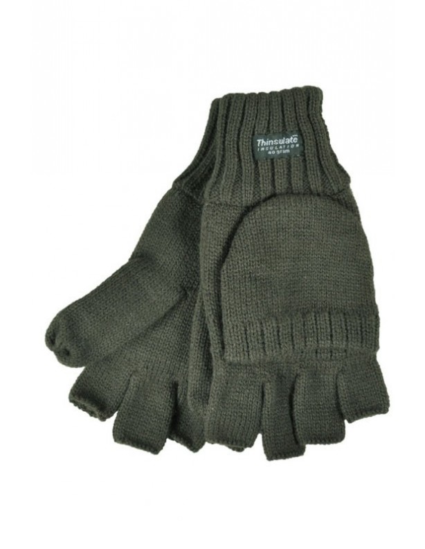 Gants tricotés SKOGEN avec impression de patte