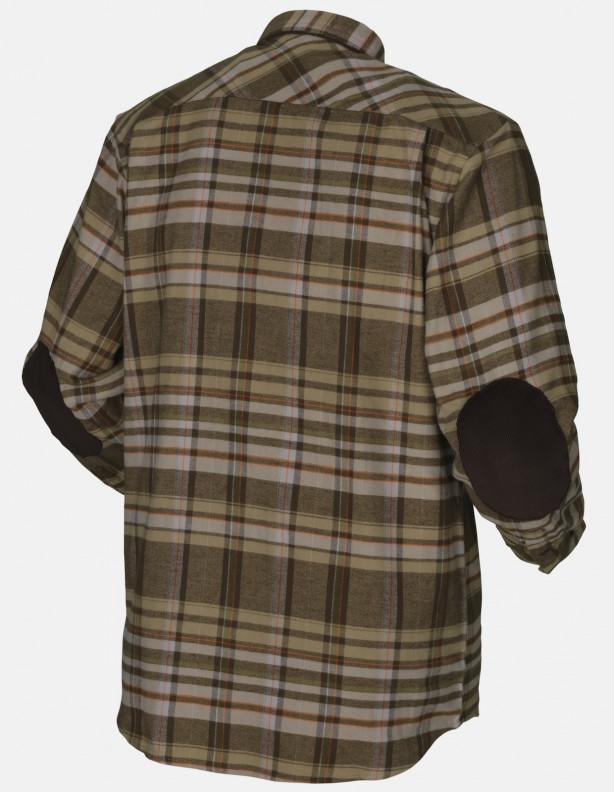 Eide - ciepła koszula flanelowa, kolor khaki check