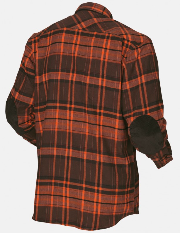 Eide - ciepła koszula flanelowa, kolor orange check
