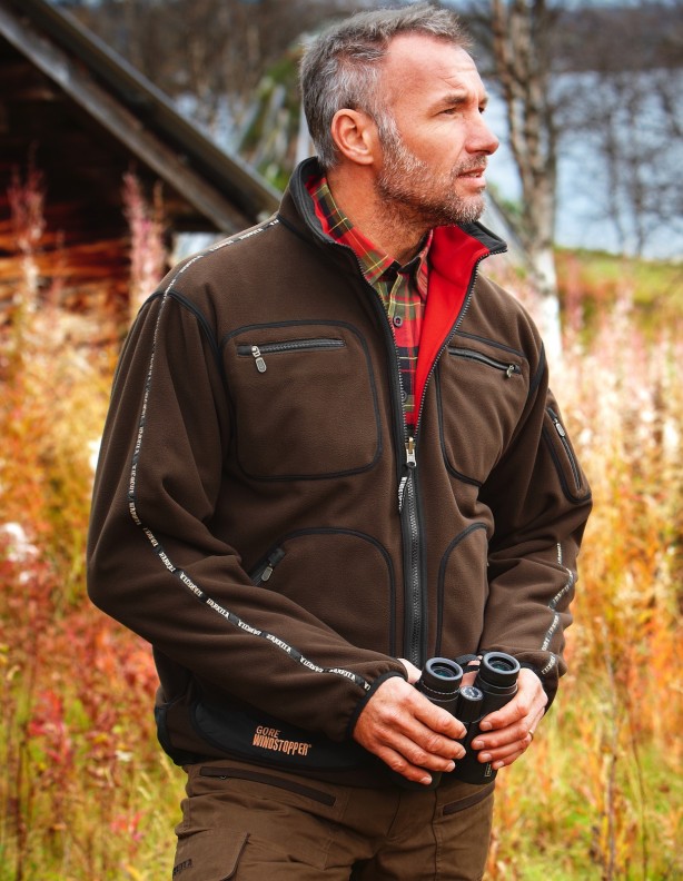 Kamko rouge/brun - polaire Windstopper® double face DO 5XL !