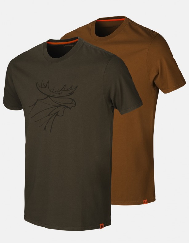 Letné tričká grafické 2-pack vrbovo zelená / hlinená DO 5XL!