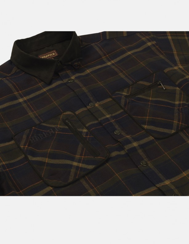 Pajala mellow brown - hřejivá flanelová košile velikost až 5XL!