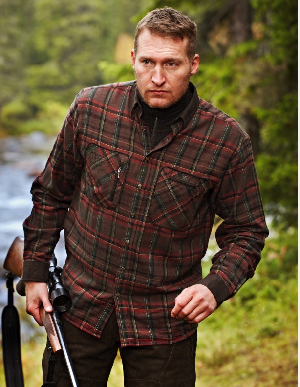Pajala red check - warm flannel shirt size DO 5XL!