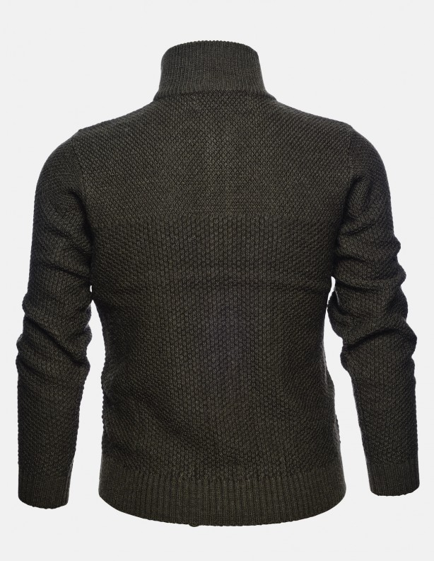 Dyna Knit - Sweter zapinany na suwak 50% wełna 50% akryl