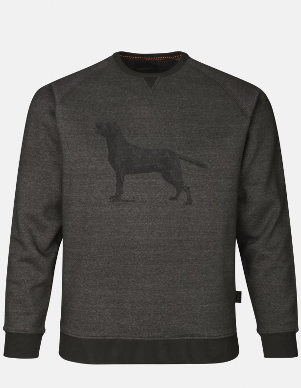 Key-Point sweatshirt grey melange ciepła bluza z psem