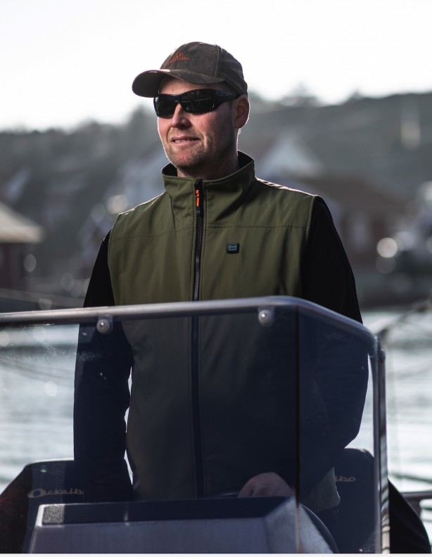Warming softshell green men's vest ROZM TO 2XL!