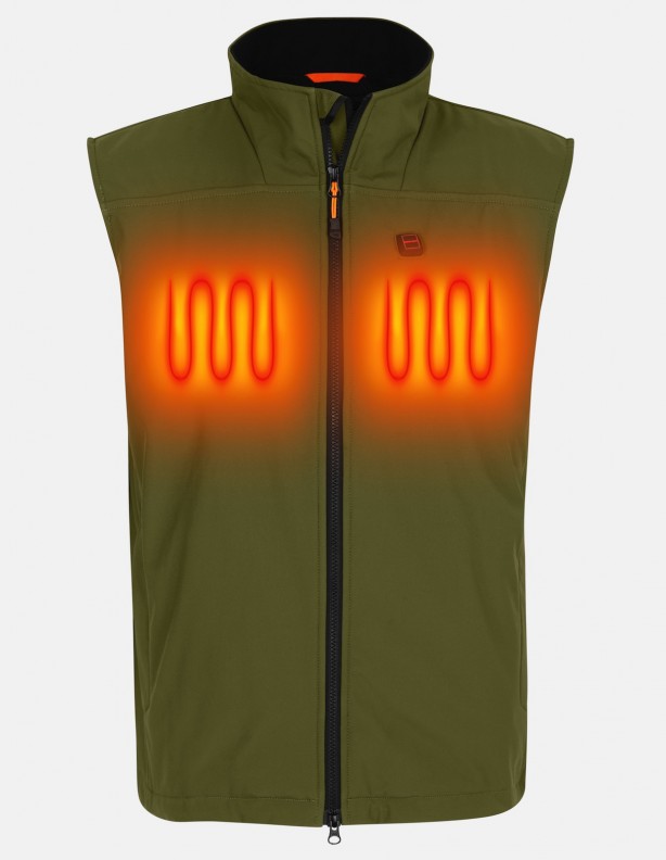 Melegítő mellény softshell zöld - férfi ROZM TO 2XL!