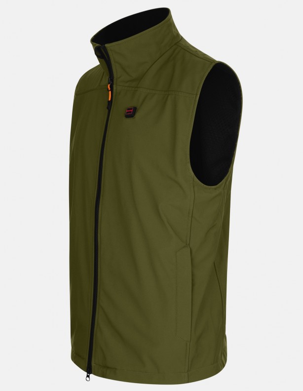 Wärmeweste Softshell grün - Herren ROZM TO 2XL!
