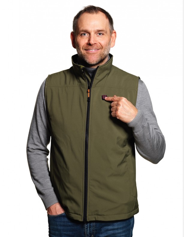 Melegítő mellény softshell zöld - férfi ROZM TO 2XL!