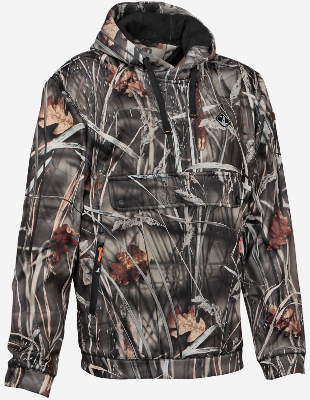 Camo fleece hooded sweatshirt