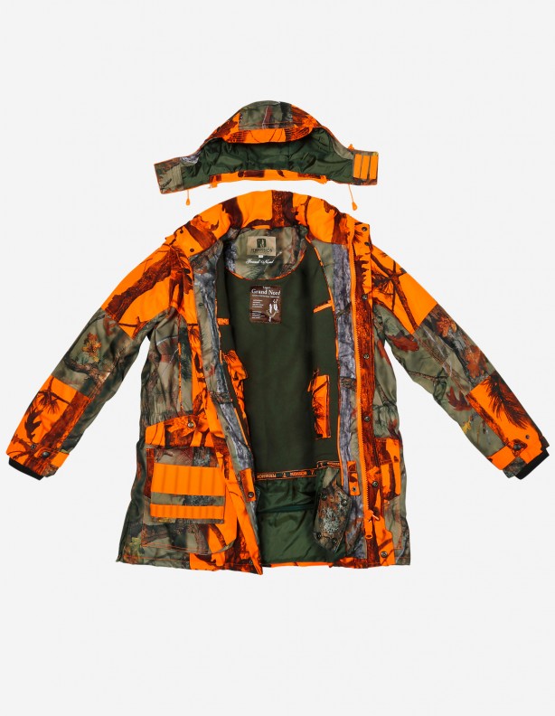 Grand Nord Orange - Winterjacke mit Fleece-Isolierung