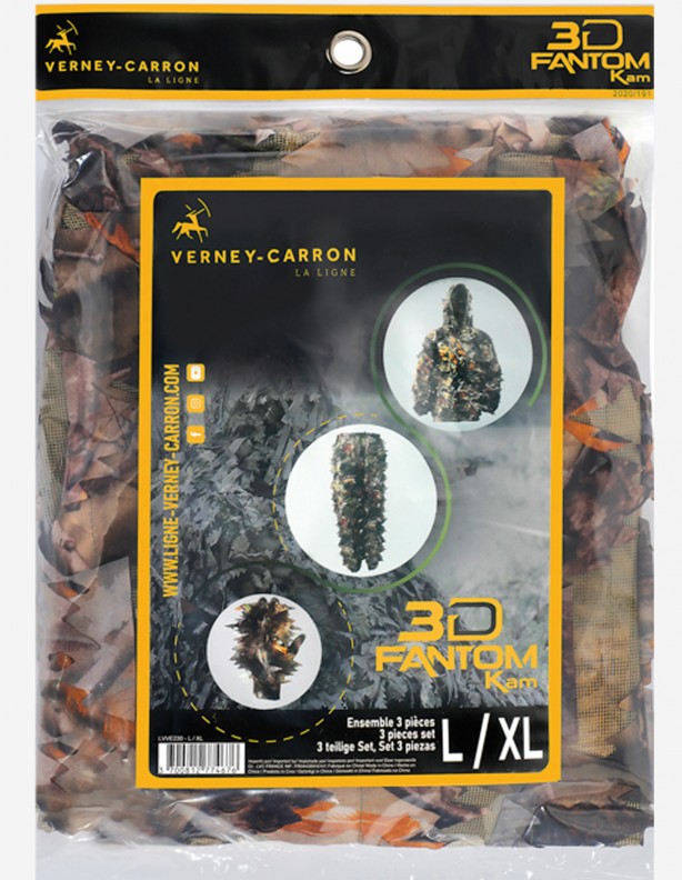 Camo 3D camouflage set - sweatshirt, pants, gloves