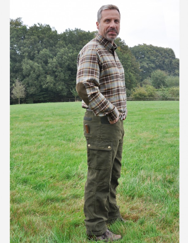 Pantalon en toile - en toile de coton épaisse jusqu'à la taille 68 !
