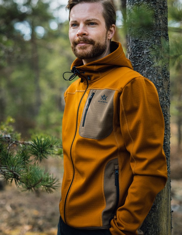 Sniper - tenká strečová letná mikina Alaska rusty orange