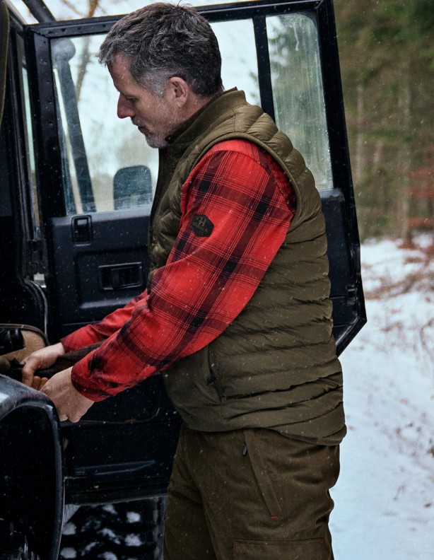 Фланелевая рубашка Harkila Driven Hunt в красно-черную клетку